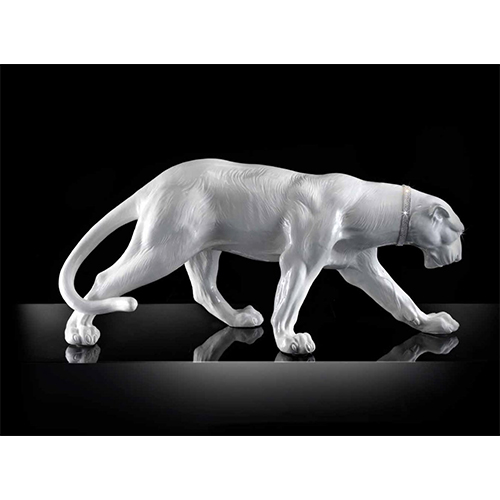 Пантера черная/ белая с ошейником Swarowsky